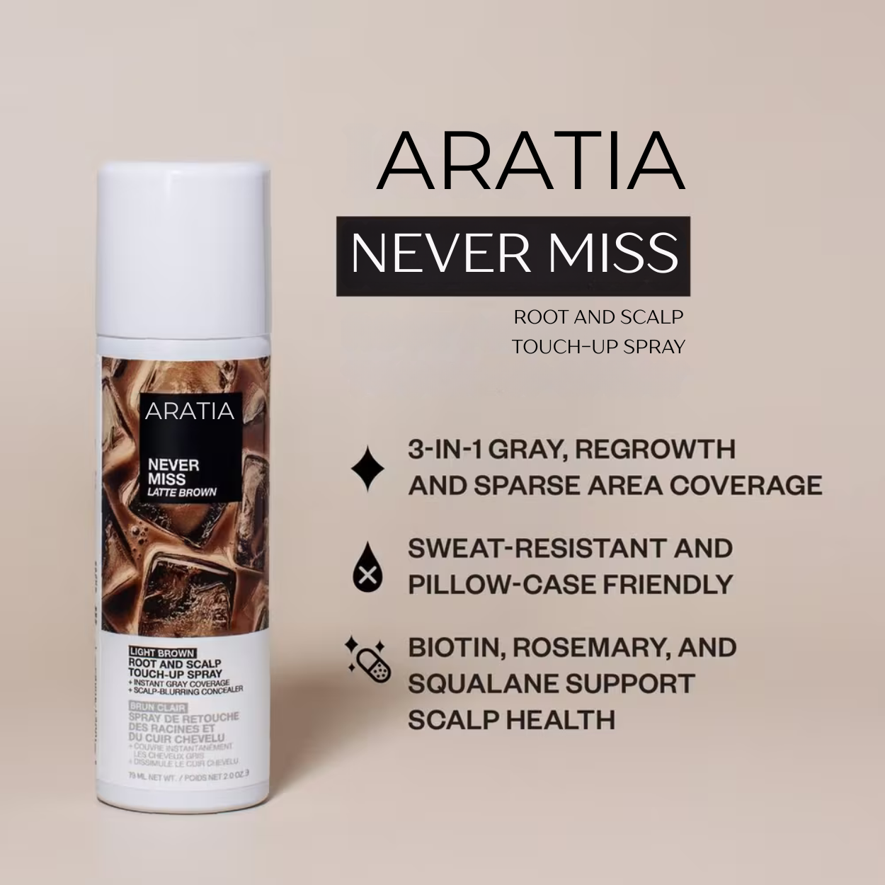 Aratia Scalp Touch-Up Spray